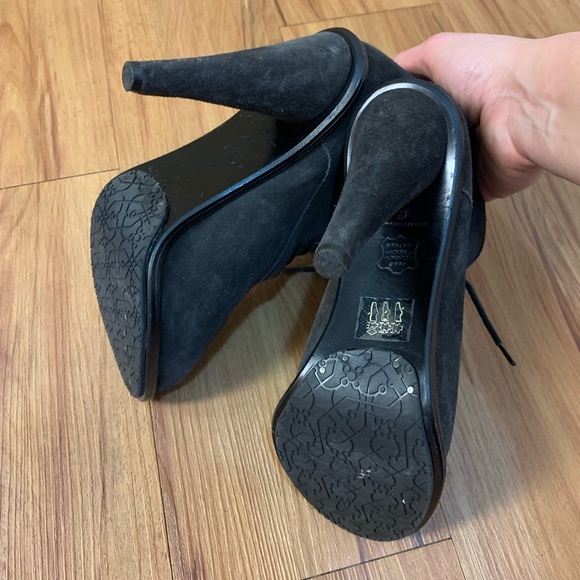 Opening Ceremony Suede Round Toe Ankle Booties - Picture 8 of 12